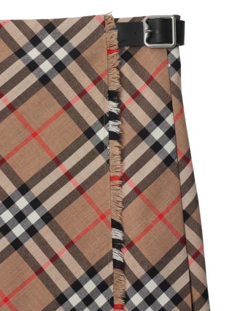Burberry checkered wool-blend skirt - Brown - zdjęcie produktu nr 2
