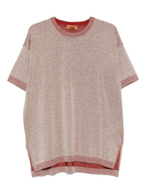 Missoni metallic-effect side-split top - Red - zdjęcie produktu nr 1