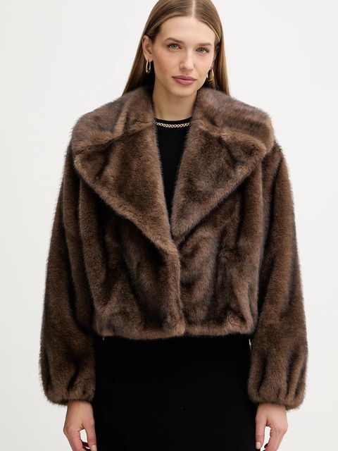 Twinset kurtka kolor brązowy przejściowa 252AT2191 - zdjęcie produktu nr 1