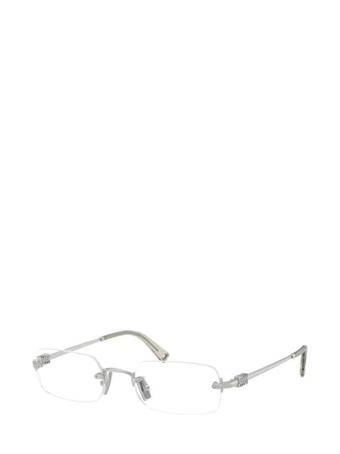 Miu Miu Eyewear rimless geometric-frame glasses - Silver