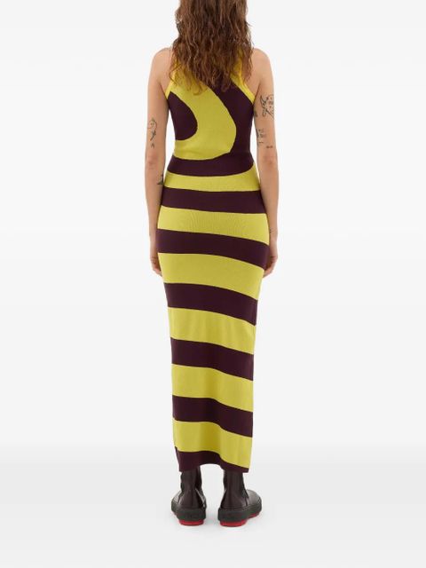 Sunnei high-neck spiral tank dress - Yellow