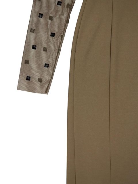 Givenchy logo-jacquard midi dress - Green