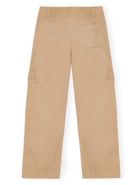 GANNI mid-rise cargo trousers - Neutrals