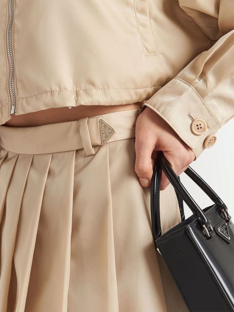 Prada Re-Nylon pleated midi skirt - Neutrals