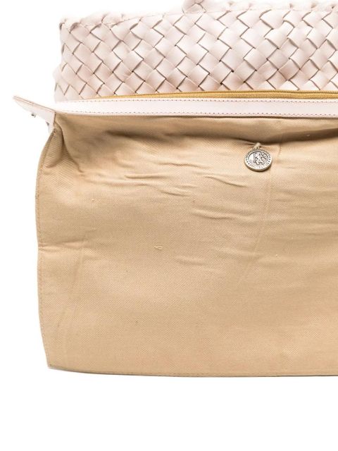 DRAGON DIFFUSION woven handle tote bag - Pink