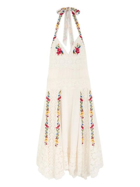Free People floral-embroidered midi dress - Neutrals - zdjęcie produktu nr 1