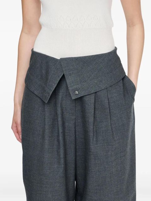 JW Anderson wrap-front pleated trousers - Grey