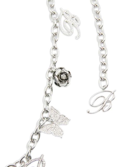 Blumarine crystal-embellished chain belt - Silver