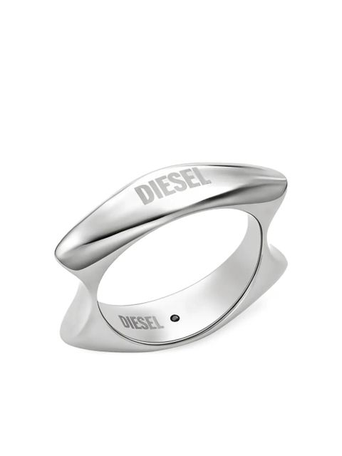 Diesel logo stamp ring - Silver - zdjęcie produktu nr 1