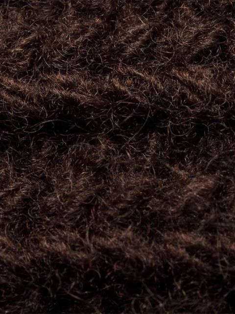 Miu Miu logo-detail fingerless gloves - Brown