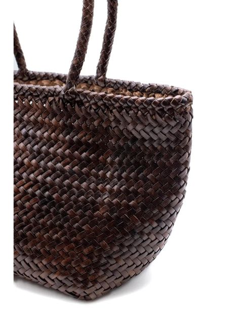 DRAGON DIFFUSION small Grace Basket woven tote bag - Brown