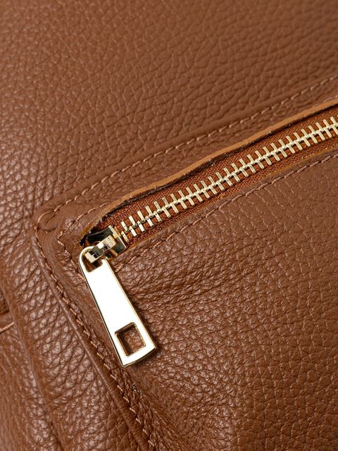 Answear.LAB plecak skórzany damski kolor brązowy mały gładki