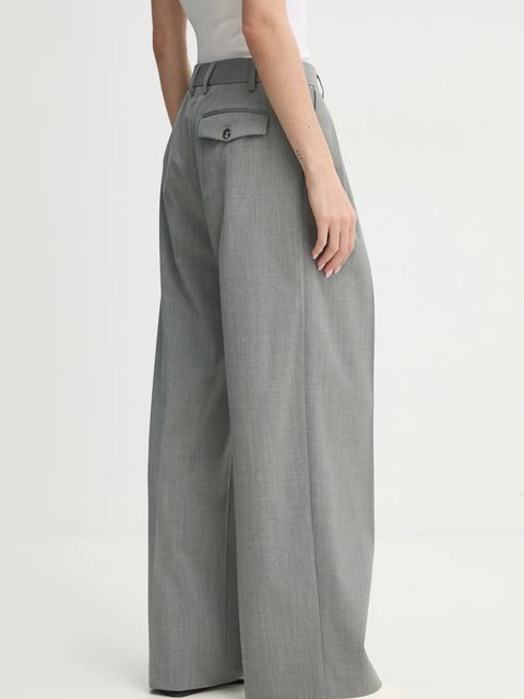 Day Birger et Mikkelsen spodnie z domieszką wełny Enzo kolor szary szerokie high waist DAY65243556 - zdjęcie produktu nr 2