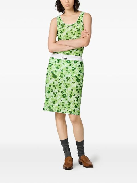 Miu Miu stretch fabric midi skirt - Green