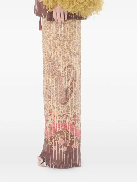 Valentino Garavani paisley-motif elastic-waistband trousers - Neutrals