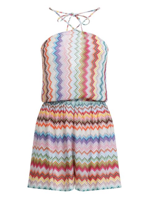 Missoni zigzag-pattern jumpsuit - White - zdjęcie produktu nr 1