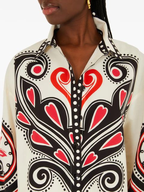FARM Rio patterned buttoned shirt - Neutrals