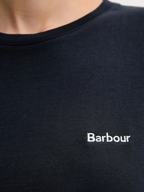 Barbour longsleeve bawełniany LAVENSDALE kolor granatowy LML0899