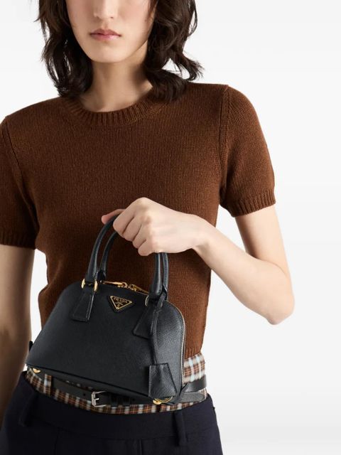 Prada Promenade saffiano-leather mini bag - Black