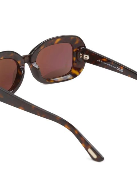 TOM FORD oval-frame sunglasses - Brown