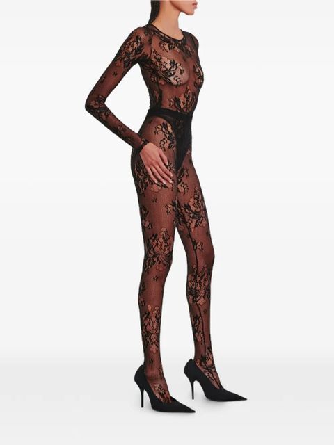 WARDROBE.NYC floral lace body - Black