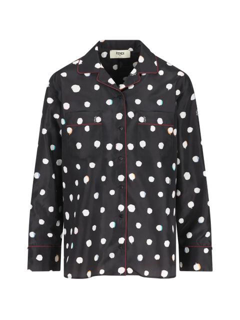 FENDI polka-dot piped shirt - Black - zdjęcie produktu nr 1