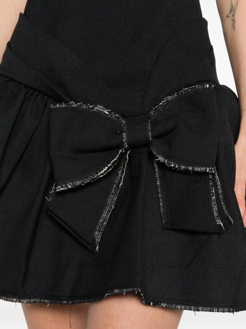 SHUSHU/TONG deep u-neckline bow dress - Black