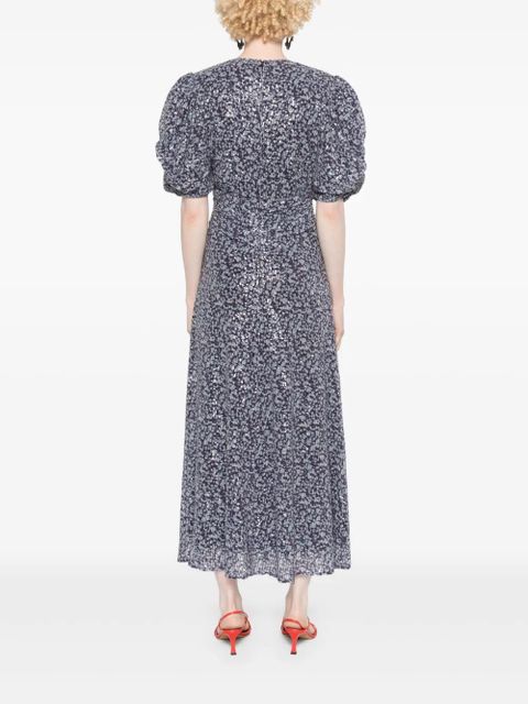 ROTATE BIRGER CHRISTENSEN sequinned printed maxi dress - Purple