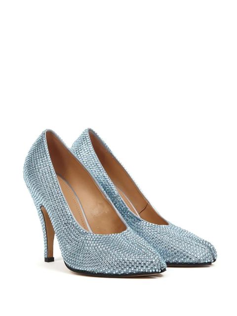 Maison Margiela Tabi 110mm rhinestone-embellished pumps - Blue - zdjęcie produktu nr 2