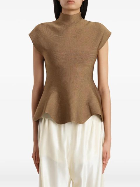 KHAITE Andra top - Brown