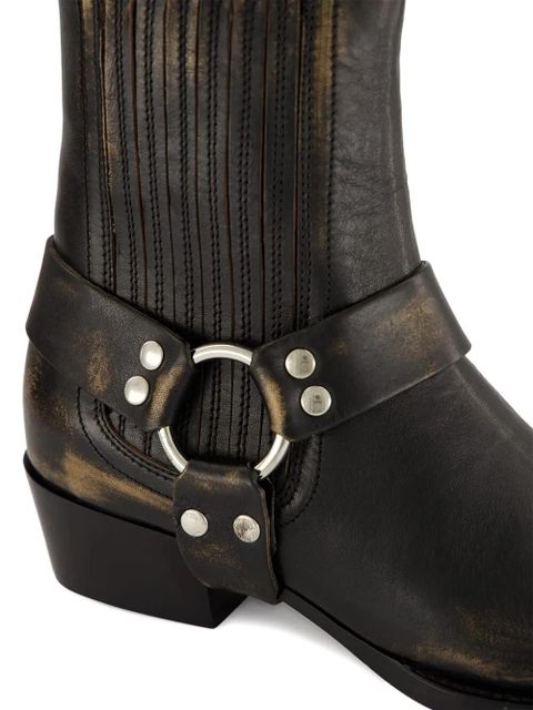 Paris Texas 35mm Helena strap-detail ankle boots - Black