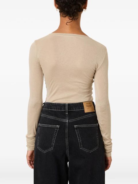 American Vintage Massachusetts long-sleeved T-shirt - Neutrals