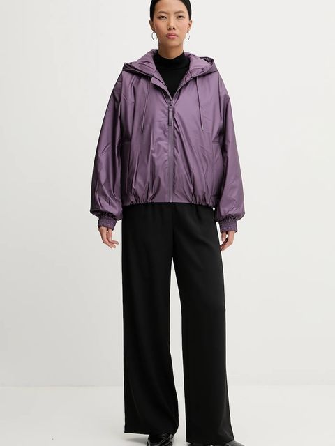 Rains kurtka przeciwdeszczowa 17290 Lohja Bomber Jacket W3T1 kolor fioletowy przejściowa oversize 17290 - zdjęcie produktu nr 2