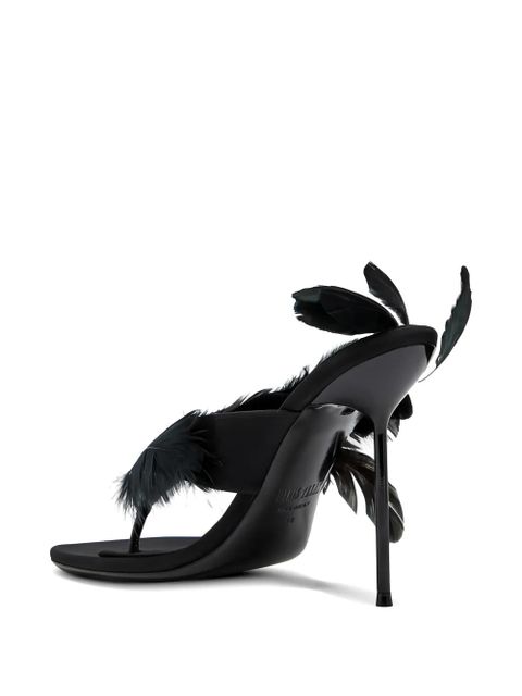 Paris Texas Lidia feather sandals - Black