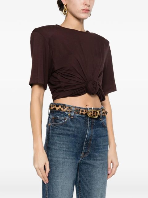 Magda Butrym knot-detail T-shirt - Brown