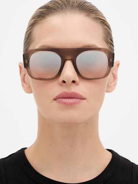 Ray-Ban okulary przeciwsłoneczne kolor beżowy 0RB2218