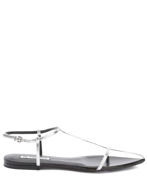 Jil Sander pointed open-toe leather sandals - Grey - zdjęcie produktu nr 1
