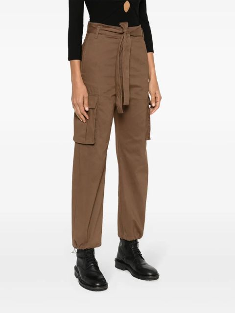 PINKO belted straight-leg trousers - Brown