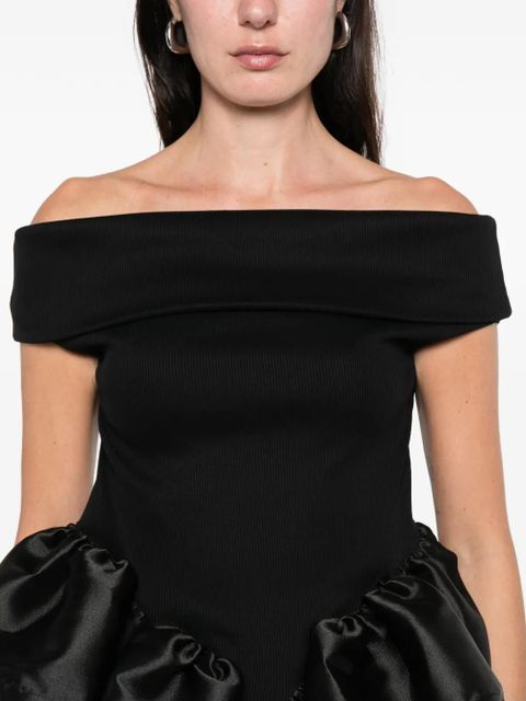 Marques'Almeida off-shoulder peplum top - Black