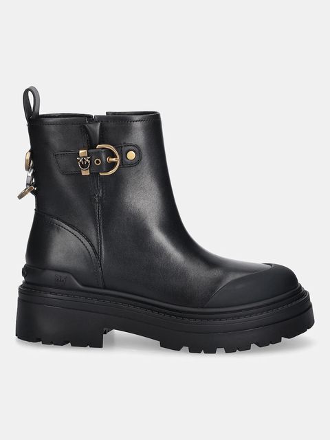 Pinko botki Mia 21 damskie kolor czarny na platformie SD0409P001Z99