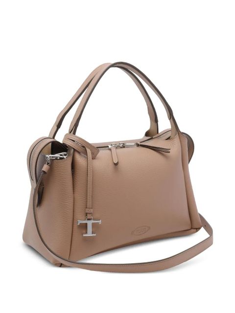 Tod's boston double handle clutch bag - Neutrals