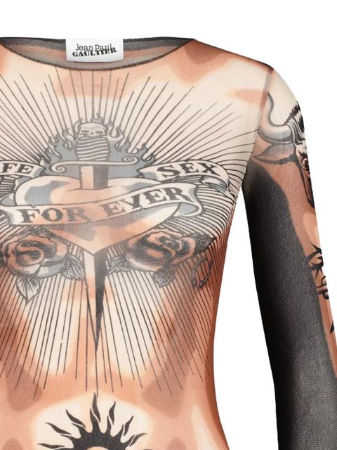 Jean Paul Gaultier printed long-sleeve top - Black - zdjęcie produktu nr 2