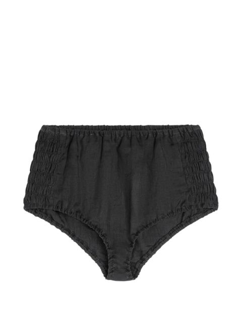 DRIES VAN NOTEN shirred micro shorts - Black - zdjęcie produktu nr 1