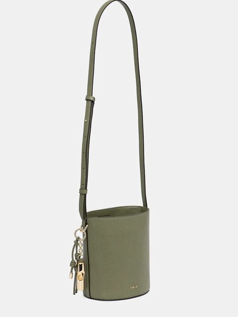 Furla torebka skórzana kolor zielony WE00859 ARE000 4555S - zdjęcie produktu nr 2