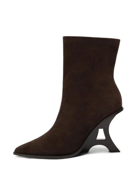 Manière De Voir L'Eiffel heeled suede boots - Brown