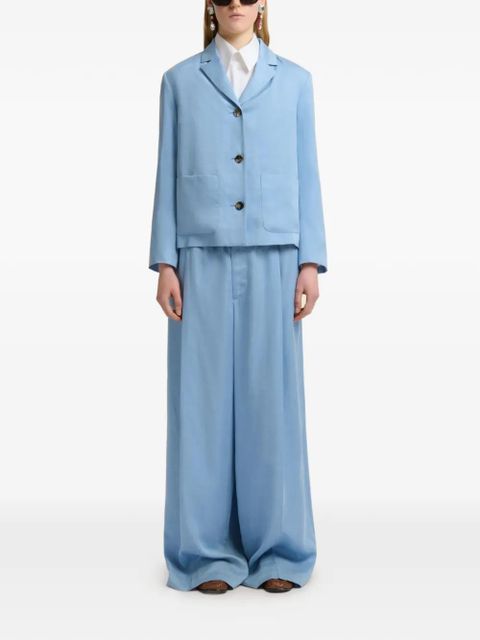 Marni patch-pocket single-breasted jacket - Blue - zdjęcie produktu nr 2