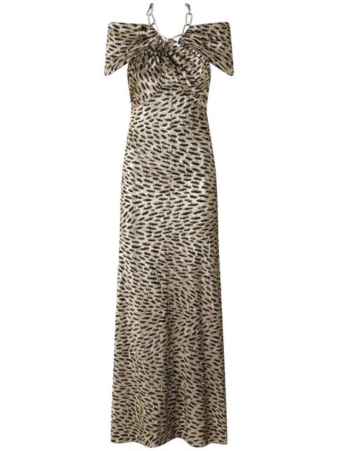 Rabanne leopard-print dress - Brown - zdjęcie produktu nr 1