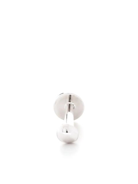 Monica Vinader 14kt white gold Nura Mini Pebble single earring - Silver - zdjęcie produktu nr 1