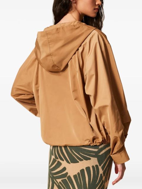 TWINSET pleat-detail taffeta jacket - Neutrals
