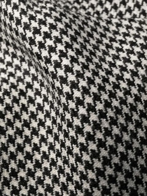 Alexander McQueen houndstooth asymmetric midi dress - Black